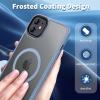 imageCACOE Magnetic Case for iPhone 12 ampamp iPhone 12 Pro 2020 61 inchCompatible with MagSafe ampamp Magnetic Car Phone MountTPU Thin Phone Cases Cover Protective Shockproof AntiFingerprintMatte BlackLight Blue