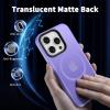 imageCACOE Magnetic Case for iPhone 12 ampamp iPhone 12 Pro 2020 61 inchCompatible with MagSafe ampamp Magnetic Car Phone MountTPU Thin Phone Cases Cover Protective Shockproof AntiFingerprintMatte BlackLight Purple