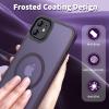 imageCACOE Magnetic Case for iPhone 12 ampamp iPhone 12 Pro 2020 61 inchCompatible with MagSafe ampamp Magnetic Car Phone MountTPU Thin Phone Cases Cover Protective Shockproof AntiFingerprintMatte BlackDark Purple
