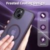 imageCACOE Magnetic Case for iPhone 12 ampamp iPhone 12 Pro 2020 61 inchCompatible with MagSafe ampamp Magnetic Car Phone MountTPU Thin Phone Cases Cover Protective Shockproof AntiFingerprintMatte BlackDark Purple