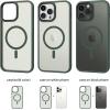 imageCACOE Magnetic Case for iPhone 12 ampamp iPhone 12 Pro 2020 61 inchCompatible with MagSafe ampamp Magnetic Car Phone MountTPU Thin Phone Cases Cover Protective Shockproof AntiFingerprintMatte BlackDark Green