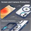 imageCACOE Magnetic Case for iPhone 13 ampamp iPhone 14 61 inchCompatible with MagSafe ampamp Magnetic Car Phone MountNot Yellowing AntiScratch ClearDark Blue