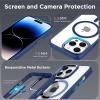 imageCACOE Magnetic Case for iPhone 13 ampamp iPhone 14 61 inchCompatible with MagSafe ampamp Magnetic Car Phone MountNot Yellowing AntiScratch ClearDark Blue