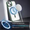 imageCACOE Magnetic Case for iPhone 13 ampamp iPhone 14 61 inchCompatible with MagSafe ampamp Magnetic Car Phone MountNot Yellowing AntiScratch ClearDark Green