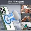 imageCACOE Magnetic Case for iPhone 13 ampamp iPhone 14 61 inchCompatible with MagSafe ampamp Magnetic Car Phone MountNot Yellowing AntiScratch ClearDark Green
