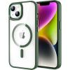 imageCACOE Magnetic Case for iPhone 13 ampamp iPhone 14 61 inchCompatible with MagSafe ampamp Magnetic Car Phone MountNot Yellowing AntiScratch ClearDark Green