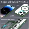imageCACOE Magnetic Case for iPhone 13 ampamp iPhone 14 61 inchCompatible with MagSafe ampamp Magnetic Car Phone MountNot Yellowing AntiScratch ClearDark Green