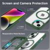 imageCACOE Magnetic Case for iPhone 13 ampamp iPhone 14 61 inchCompatible with MagSafe ampamp Magnetic Car Phone MountNot Yellowing AntiScratch ClearDark Green