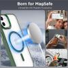 imageCACOE Magnetic Case for iPhone 13 ampamp iPhone 14 61 inchCompatible with MagSafe ampamp Magnetic Car Phone MountNot Yellowing AntiScratch ClearDark Green