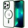 imageCACOE Magnetic Case for iPhone 13 ampamp iPhone 14 61 inchCompatible with MagSafe ampamp Magnetic Car Phone MountNot Yellowing AntiScratch ClearDark Green