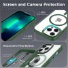 imageCACOE Magnetic Case for iPhone 13 ampamp iPhone 14 61 inchCompatible with MagSafe ampamp Magnetic Car Phone MountNot Yellowing AntiScratch ClearDark Green