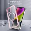 imageCACOE Magnetic Case for iPhone 13 ampamp iPhone 14 61 inchCompatible with MagSafe ampamp Magnetic Car Phone MountNot Yellowing AntiScratch ClearLight Pink
