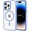 imageCACOE Magnetic Case for iPhone 13 ampamp iPhone 14 61 inchCompatible with MagSafe ampamp Magnetic Car Phone MountNot Yellowing AntiScratch ClearLight Blue
