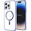 imageCACOE Magnetic Case for iPhone 13 ampamp iPhone 14 61 inchCompatible with MagSafe ampamp Magnetic Car Phone MountNot Yellowing AntiScratch ClearPurple