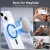 imageCACOE Magnetic Case for iPhone 13 ampamp iPhone 14 61 inchCompatible with MagSafe ampamp Magnetic Car Phone MountNot Yellowing AntiScratch ClearPurple