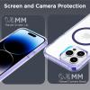 imageCACOE Magnetic Case for iPhone 13 ampamp iPhone 14 61 inchCompatible with MagSafe ampamp Magnetic Car Phone MountNot Yellowing AntiScratch ClearPurple
