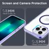 imageCACOE Magnetic Case for iPhone 13 ampamp iPhone 14 61 inchCompatible with MagSafe ampamp Magnetic Car Phone MountNot Yellowing AntiScratch ClearPurple
