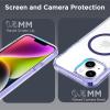 imageCACOE Magnetic Case for iPhone 13 ampamp iPhone 14 61 inchCompatible with MagSafe ampamp Magnetic Car Phone MountNot Yellowing AntiScratch ClearPurple