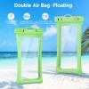 imageCACOE Not Floatable Universal IPX8 Waterproof Phone case 2 PackUp to 72quotPhone Pouch with Adjustable Neck LanyardCellphone Dry Bags for Vacation Kayak Cruise Travel EssentialsBlackBlackBlackDark Green