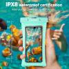imageCACOE Not Floatable Universal IPX8 Waterproof Phone case 2 PackUp to 72quotPhone Pouch with Adjustable Neck LanyardCellphone Dry Bags for Vacation Kayak Cruise Travel EssentialsBlackBlackBlackGreen