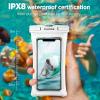 imageCACOE Not Floatable Universal IPX8 Waterproof Phone case 2 PackUp to 72quotPhone Pouch with Adjustable Neck LanyardCellphone Dry Bags for Vacation Kayak Cruise Travel EssentialsBlackBlackBlackWhite