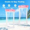 imageCACOE Not Floatable Universal IPX8 Waterproof Phone case 2 PackUp to 72quotPhone Pouch with Adjustable Neck LanyardCellphone Dry Bags for Vacation Kayak Cruise Travel EssentialsBlackBlackBluePink