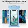 imageCACOE Not Floatable Universal IPX8 Waterproof Phone case 2 PackUp to 72quotPhone Pouch with Adjustable Neck LanyardCellphone Dry Bags for Vacation Kayak Cruise Travel EssentialsBlackBlackBlackLight Blue