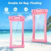imageCACOE Not Floatable Universal IPX8 Waterproof Phone case 2 PackUp to 72quotPhone Pouch with Adjustable Neck LanyardCellphone Dry Bags for Vacation Kayak Cruise Travel EssentialsBlackBlackBlackPink