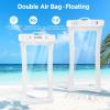 imageCACOE Not Floatable Universal IPX8 Waterproof Phone case 2 PackUp to 72quotPhone Pouch with Adjustable Neck LanyardCellphone Dry Bags for Vacation Kayak Cruise Travel EssentialsBlackBlackWhiteBlue