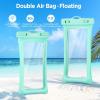 imageCACOE Not Floatable Universal IPX8 Waterproof Phone case 2 PackUp to 72quotPhone Pouch with Adjustable Neck LanyardCellphone Dry Bags for Vacation Kayak Cruise Travel EssentialsBlackBlackBlackGreen