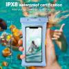 imageCACOE Not Floatable Universal IPX8 Waterproof Phone case 2 PackUp to 72quotPhone Pouch with Adjustable Neck LanyardCellphone Dry Bags for Vacation Kayak Cruise Travel EssentialsBlackBlackBlackLight Blue