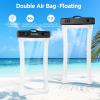imageCACOE Not Floatable Universal IPX8 Waterproof Phone case 2 PackUp to 72quotPhone Pouch with Adjustable Neck LanyardCellphone Dry Bags for Vacation Kayak Cruise Travel EssentialsBlackBlackBlackBlack2