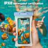 imageCACOE Not Floatable Universal IPX8 Waterproof Phone case 2 PackUp to 72quotPhone Pouch with Adjustable Neck LanyardCellphone Dry Bags for Vacation Kayak Cruise Travel EssentialsBlackBlackWhiteBlue