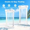imageCACOE Not Floatable Universal IPX8 Waterproof Phone case 2 PackUp to 72quotPhone Pouch with Adjustable Neck LanyardCellphone Dry Bags for Vacation Kayak Cruise Travel EssentialsBlackBlackBlackWhite