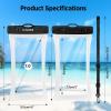 imageCACOE Not Floatable Universal IPX8 Waterproof Phone case 2 PackUp to 72quotPhone Pouch with Adjustable Neck LanyardCellphone Dry Bags for Vacation Kayak Cruise Travel EssentialsBlackBlackBlackBlack2