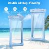 imageCACOE Not Floatable Universal IPX8 Waterproof Phone case 2 PackUp to 72quotPhone Pouch with Adjustable Neck LanyardCellphone Dry Bags for Vacation Kayak Cruise Travel EssentialsBlackBlackBlackLight Blue