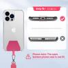 imageCACOE Phone Lanyard 2 Pack2 Adjustable Neck Strap2 Phone PatchesUniversal Cell Phone Multifuctional Patch Lanyards Compatible with Most SmartphonesBlackGrayBlackrose Red
