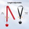 imageCACOE Phone Lanyard 2 Pack2 Adjustable Neck Strap2 Phone PatchesUniversal Cell Phone Multifuctional Patch Lanyards Compatible with Most SmartphonesBlackGrayBlackred