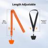 imageCACOE Phone Lanyard 2 Pack2 Adjustable Neck Strap2 Phone PatchesUniversal Cell Phone Multifuctional Patch Lanyards Compatible with Most SmartphonesBlackGrayBlackorange