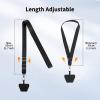 imageCACOE Phone Lanyard 2 Pack2 Adjustable Neck Strap2 Phone PatchesUniversal Cell Phone Multifuctional Patch Lanyards Compatible with Most SmartphonesBlackGrayBlackblack
