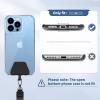 imageCACOE Phone Lanyard 2 Pack2 Adjustable Neck Strap2 Phone PatchesUniversal Cell Phone Multifuctional Patch Lanyards Compatible with Most SmartphonesBlackGrayBlackblack