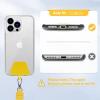 imageCACOE Phone Lanyard 2 Pack2 Adjustable Neck Strap2 Phone PatchesUniversal Cell Phone Multifuctional Patch Lanyards Compatible with Most SmartphonesBlackGrayBlackyellow