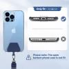 imageCACOE Phone Lanyard 2 Pack2 Adjustable Neck Strap2 Phone PatchesUniversal Cell Phone Multifuctional Patch Lanyards Compatible with Most SmartphonesBlackGrayBlackdark Blue