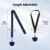 imageCACOE Phone Lanyard 2 Pack2 Adjustable Neck Strap2 Phone PatchesUniversal Cell Phone Multifuctional Patch Lanyards Compatible with Most SmartphonesBlackGrayBlackdark Blue
