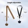 imageCACOE Phone Lanyard 2 Pack2 Adjustable Neck Strap2 Phone PatchesUniversal Cell Phone Multifuctional Patch Lanyards Compatible with Most SmartphonesBlackGrayBlackbrown