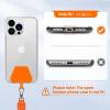 imageCACOE Phone Lanyard 2 Pack2 Adjustable Neck Strap2 Phone PatchesUniversal Cell Phone Multifuctional Patch Lanyards Compatible with Most SmartphonesBlackGrayBlackorange