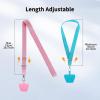 imageCACOE Phone Lanyard 2 Pack2 Adjustable Neck Strap2 Phone PatchesUniversal Cell Phone Multifuctional Patch Lanyards Compatible with Most SmartphonesBlackGrayPinkblue