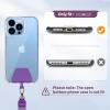 imageCACOE Phone Lanyard 2 Pack2 Adjustable Neck Strap2 Phone PatchesUniversal Cell Phone Multifuctional Patch Lanyards Compatible with Most SmartphonesBlackGrayBlackpurple