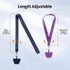 imageCACOE Phone Lanyard 2 Pack2 Adjustable Neck Strap2 Phone PatchesUniversal Cell Phone Multifuctional Patch Lanyards Compatible with Most SmartphonesBlackGrayBluepurple