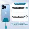 imageCACOE Phone Lanyard 2 Pack2 Adjustable Neck Strap2 Phone PatchesUniversal Cell Phone Multifuctional Patch Lanyards Compatible with Most SmartphonesBlackGrayBlacklight Blue